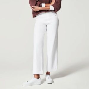 NWT SPANX Stretched Twill Wide Leg Cropped Pants